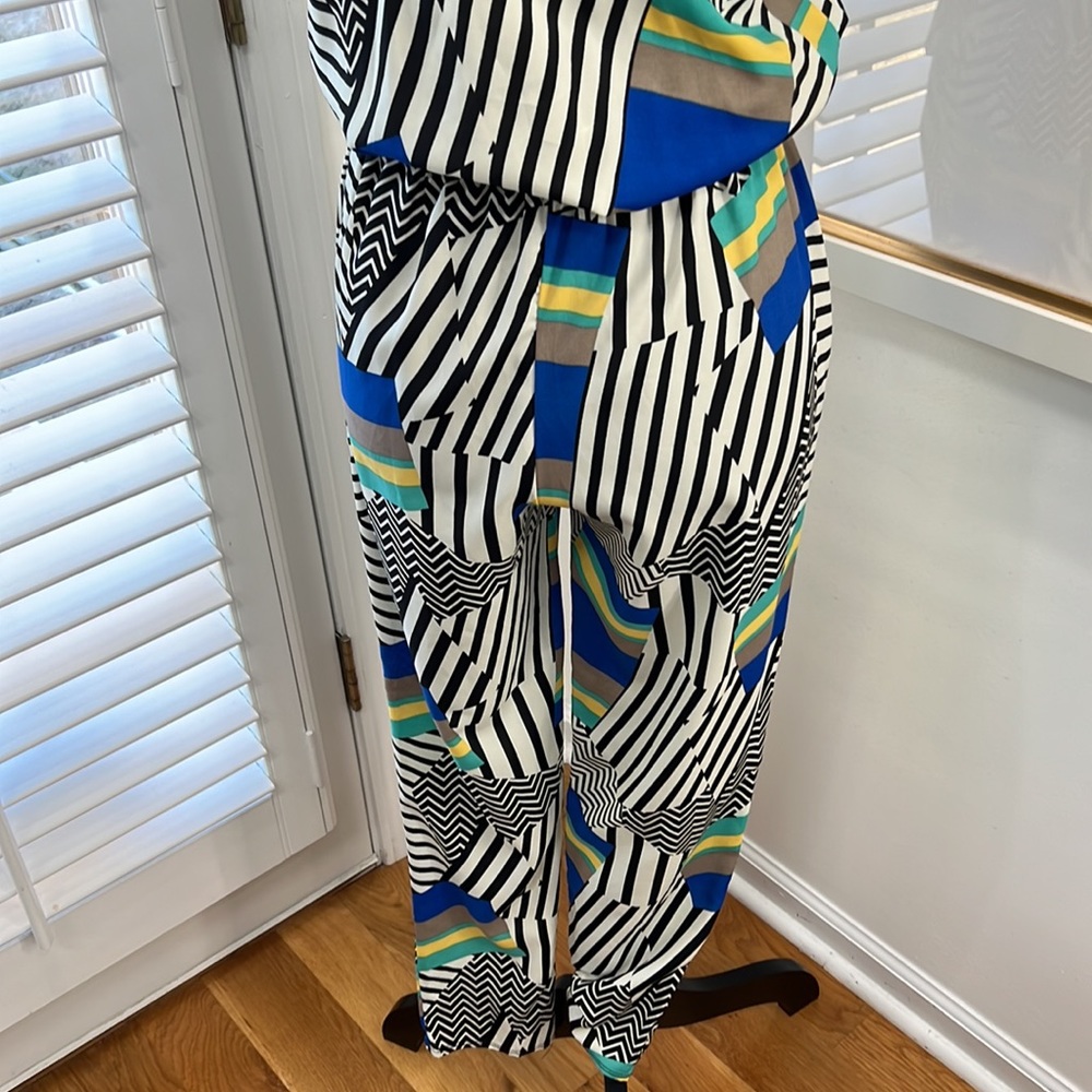 Topia Bold Patchwork Spaghetti Strap Jumpsuit, Si… - image 8